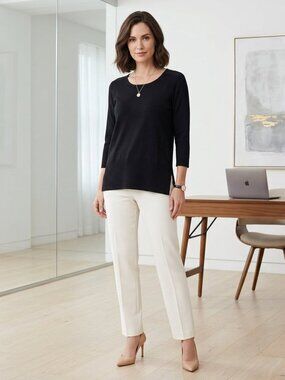 Exclusively MISOOK Knit basic Top size M black